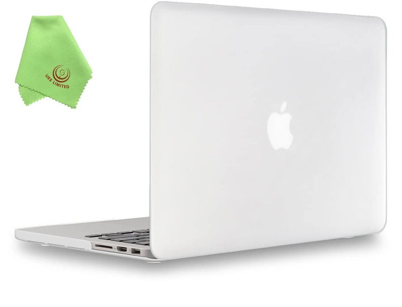 UESWILL Matte Hard Case Cover Compatible with MacBook Pro (Retina, 15 inch, Mid 2012/2013/2014/Mid 2015), Model A1398, NO CD-ROM, NO Touch Bar, Clear - Image 1
